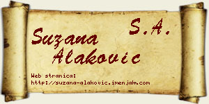Suzana Alaković vizit kartica